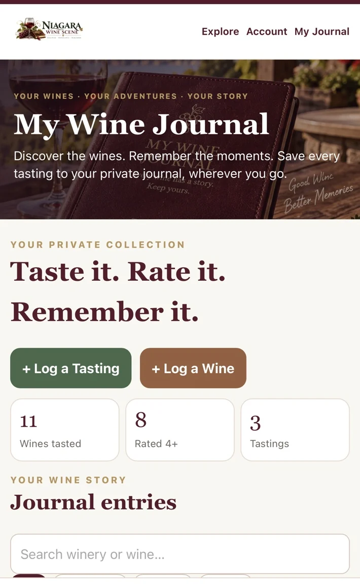 Actual screenshot of Niagara Wine Scene